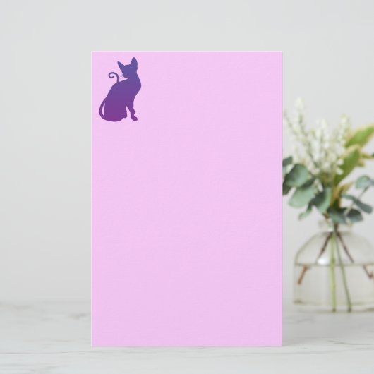 Papeterie Chat pourpre (Debout devant)