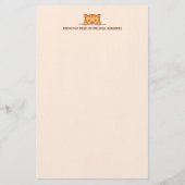 Papeterie Chat Tabby Orange Peeking au-dessus du texte perso (Devant)