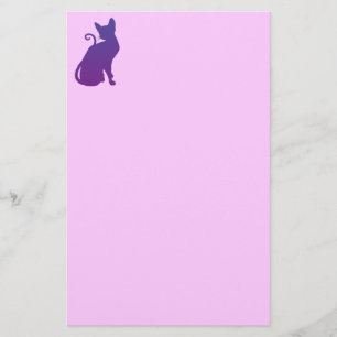 Papeterie Chat Violet