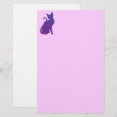 Papeterie Chat Violet (Devant / Derrière)