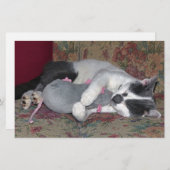 Papeterie Chaton couchant (Devant / Derrière)