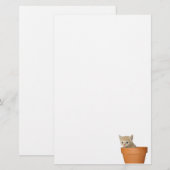 Papeterie Chaton de pot de fleurs (Devant / Derrière)