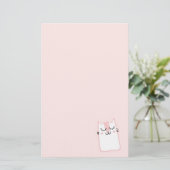 Papeterie Chaton rose endormi (Debout devant)