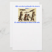 Papeterie chats avec des parapluies sous la pluie (Devant / Derrière)