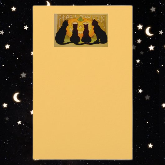 Papeterie Chats noirs d'Halloween stationnaires