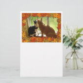 Papeterie Chats Tabby Orange d'automne (Debout devant)