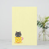 Papeterie Chatte mignonne en dessin animé sur la menthe (Debout devant)