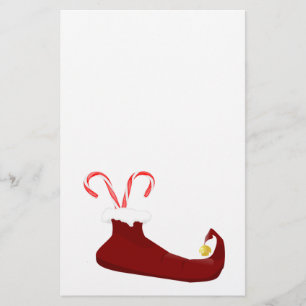 Papeterie Chaussure elfe rouge avec papier Sucre de canne