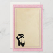 Papeterie Chaussures de Ballet Noir En Pointe (Devant / Derrière)