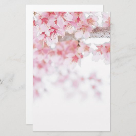 PAPETERIE CHERRY BLOSSOM FLORAL STSTIONERY (Devant / Derrière)