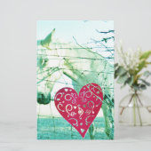 Papeterie Cheval Blanc Coeur Rouge Saint Valentin (Debout devant)