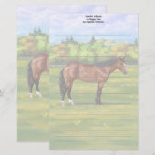 Papeterie Cheval Brown Bay Quarter (Devant / Derrière)