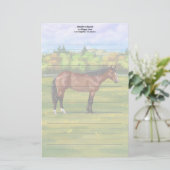 Papeterie Cheval Brown Bay Quarter (Debout devant)