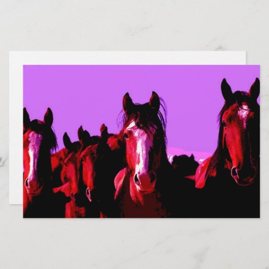 Papeterie Cheval - Chevaux (Devant / Derrière)