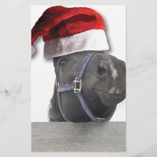 Papeterie Cheval de Noël (Devant)