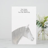 Papeterie Cheval gris (Debout devant)
