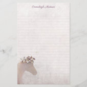 Papeterie Cheval Tan Dreamy Boho Chic Monogramme (Devant)