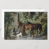 Papeterie Chevaux à la Porche (par Albrecht Adam) (Devant / Derrière)