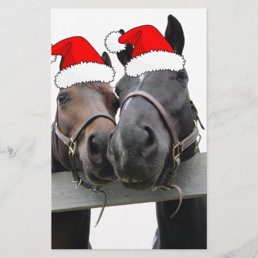 Papeterie Chevaux de Noël (Devant)