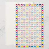 Papeterie Chevron aztèque coloré (Devant / Derrière)