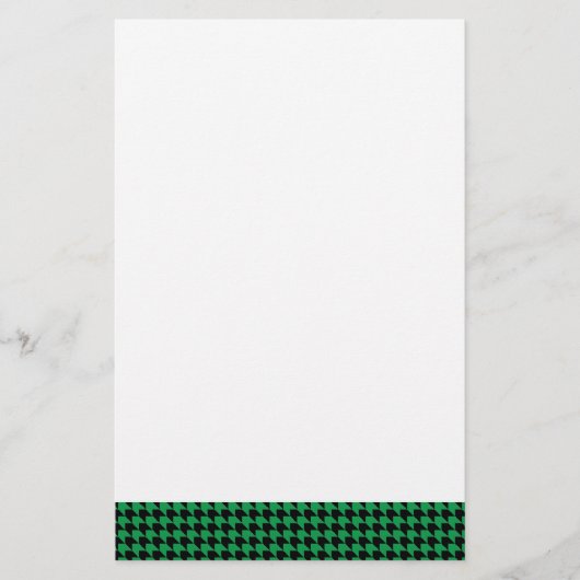 Papeterie Chevron Checks vert et noir (Devant)