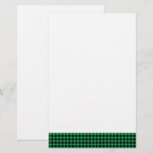 Papeterie Chevron Checks vert et noir (Devant / Derrière)
