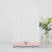 Papeterie Chevron noir blanc et blanc (Debout devant)