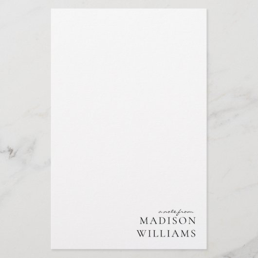 Papeterie Chic Une Note De Typographie Script (Devant)