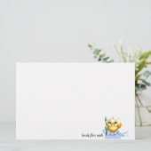 Papeterie Chick souriant avec slogan dentaire (Debout devant)