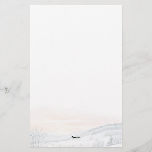 Papeterie Chickadee Bird in Winter Christmas (Dos)