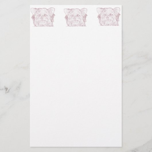 Papeterie Chien 4 Croquis, Stabilisation (Devant)