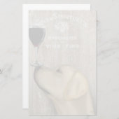 Papeterie Chien Au Vin Jaune Labrador (Devant / Derrière)