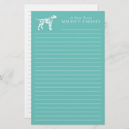 Papeterie Chien dalmate chiot (Devant / Derrière)