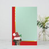 Papeterie Chien de boxeur de Noël stationnaire (Debout devant)