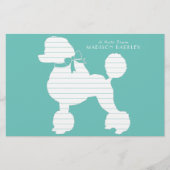 Papeterie Chien de caniche Chien Chien Chien Français Silhou (Devant)