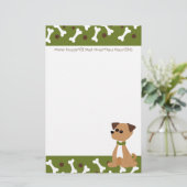 Papeterie Chien de marionnettes en vert (Debout devant)