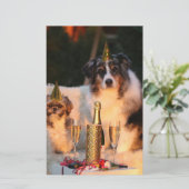 Papeterie Chiens célébrant le Nouvel An (Debout devant)