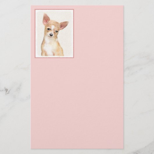 Papeterie Chihuahua Peinture - Cute Original Chien Art (Devant)
