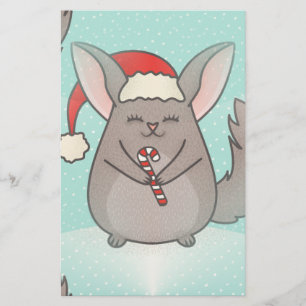Papeterie chinchillas de noël