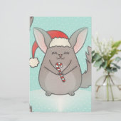 Papeterie chinchillas de noël (Debout devant)
