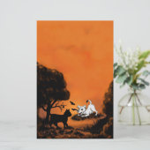 Papeterie Chiot avec chat et chauve-souris noirs, Happy Hall (Debout devant)