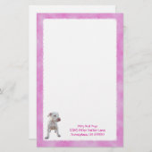 Papeterie Chiot Pitbull blanc (Devant / Derrière)