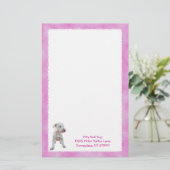 Papeterie Chiot Pitbull blanc (Debout devant)