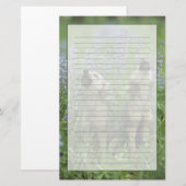Papeterie Chiots de loup hurlant dans le pré (Devant / Derrière)