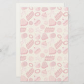 Papeterie Chocolat et pâtisseries motif 2 (Devant / Derrière)