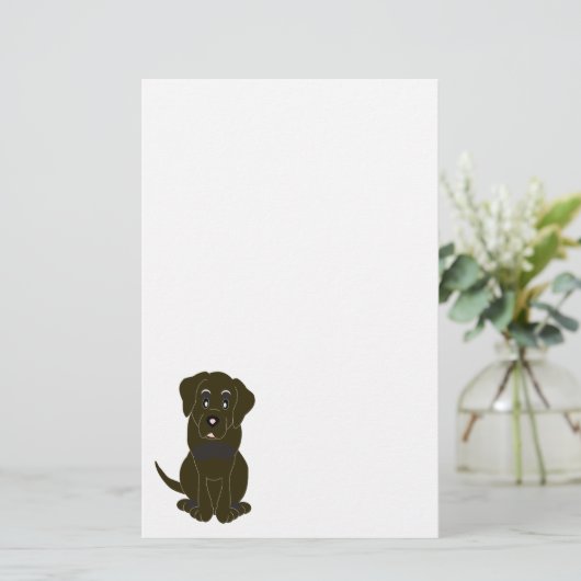 Papeterie Chocolat Labrador Chien Design (Debout devant)