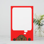 Papeterie Chocolat Labrador vous observant (Debout devant)