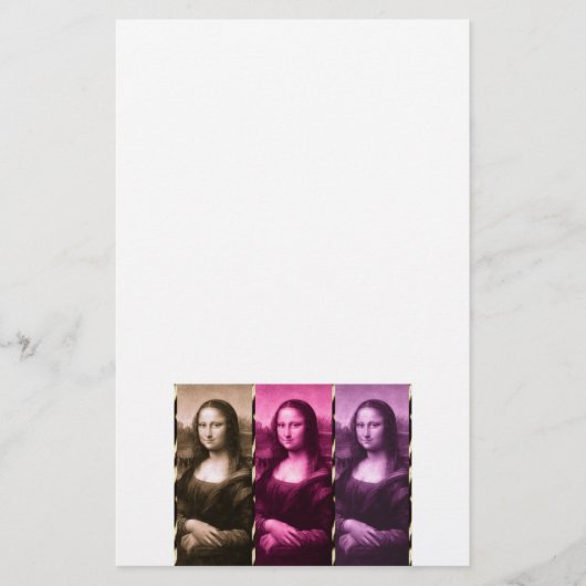 Papeterie Chocolat rose violet Poster de animal Mona Lisa (Devant)