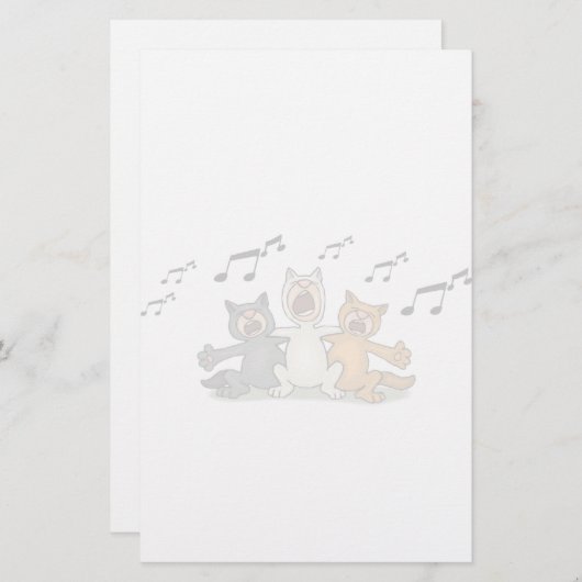 Papeterie Choeur de chat (Devant / Derrière)