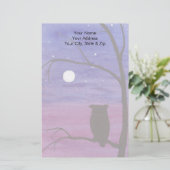 Papeterie Chouette et Pleine lune (Debout devant)